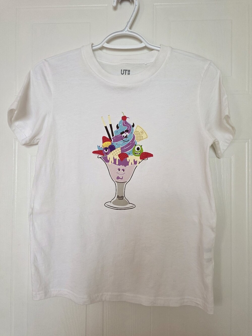 Uniqlo X Disney Pixar Monsters Inc Ice Cream Sundae Tee, White, Small